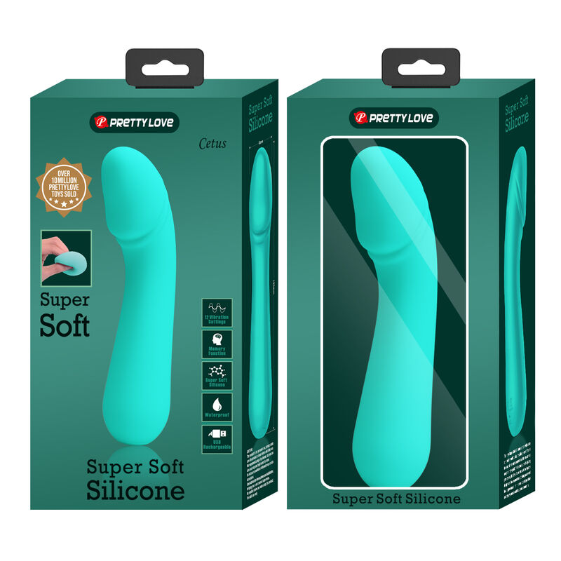 PRETTY LOVE - CETUS RECHARGEABLE VIBRATOR AQUA GREEN - Image 9
