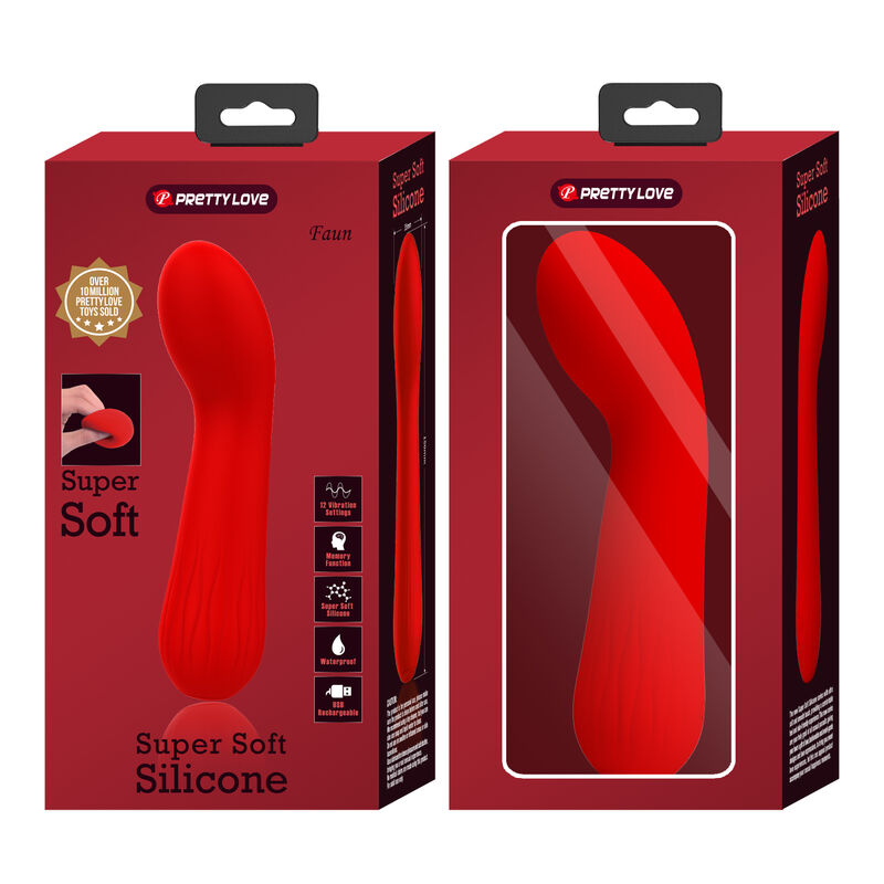PRETTY LOVE - FAUN RECHARGEABLE VIBRATOR RED - Image 4