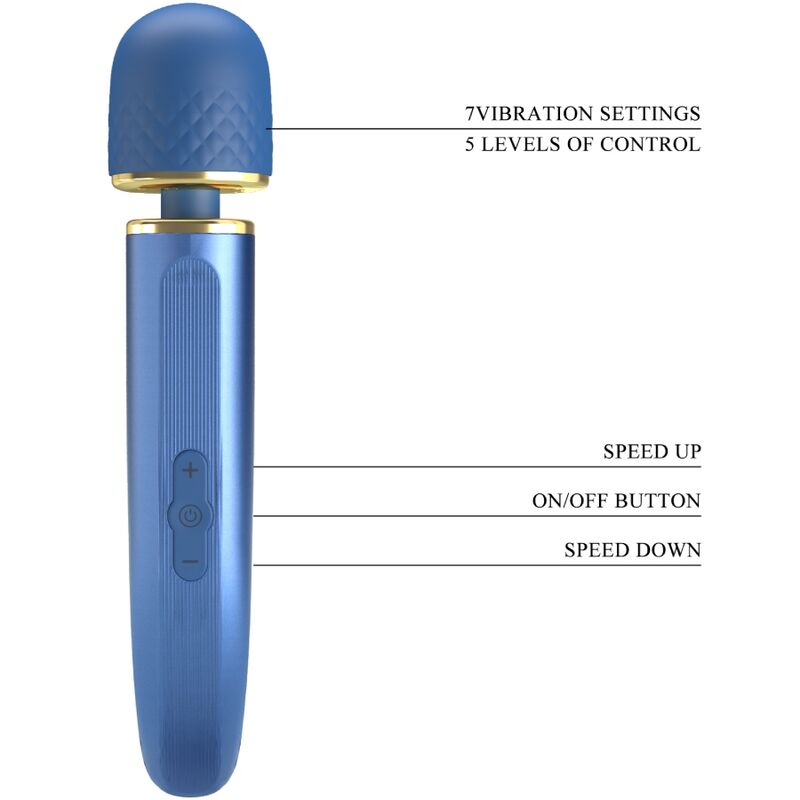PRETTY LOVE - MASSEUR 7 MODES DE VIBRATION BLEU – Image 2