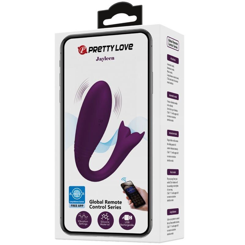 PRETTY LOVE - JAYLEEN VIBRADOR APP CONTROL REMOTO LILA - Imagen 13