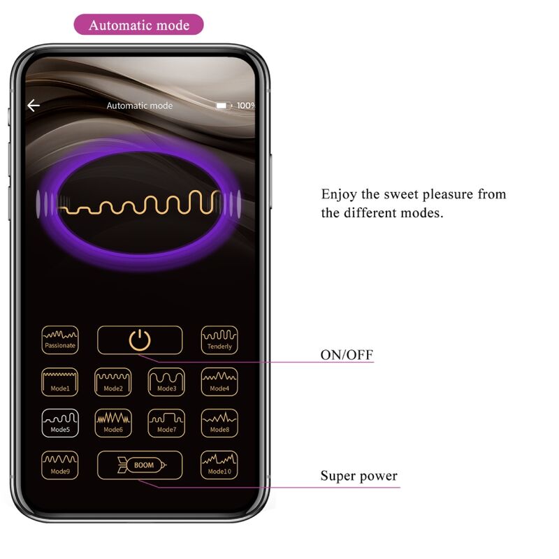PRETTY LOVE - JAYLEEN VIBRADOR APP CONTROL REMOTO LILA - Imagen 3