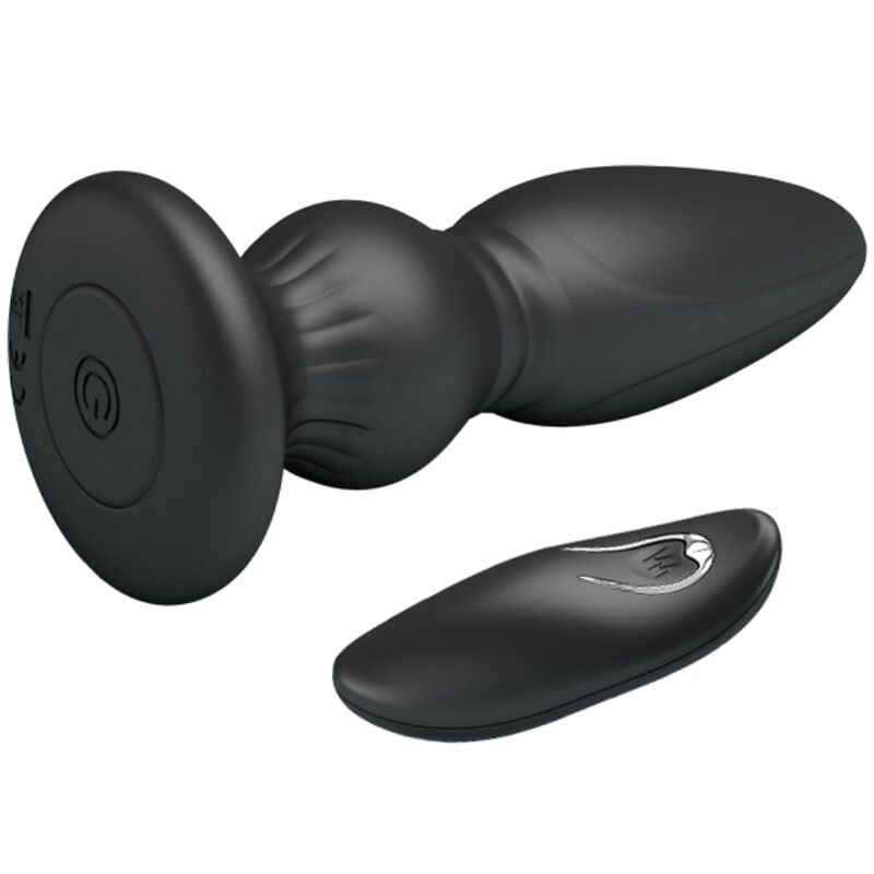 MR PLAY - POTENTE VIBRATORE TELECOMANDO PLUG ANALE NERO - immagine 6