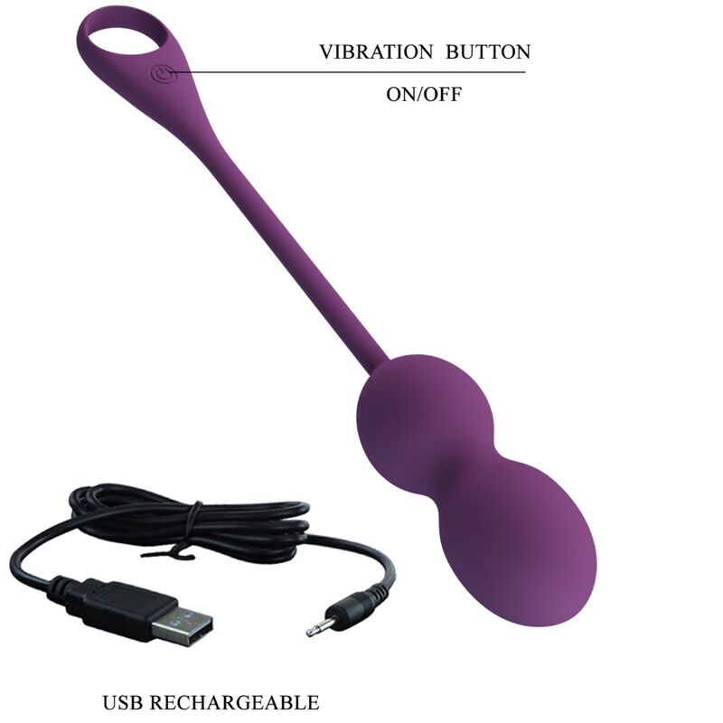 PRETTY LOVE - ELVIRA KEGEL BALLS APP CONTROL REMOTO MORADO - Imagen 8