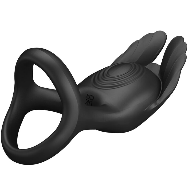 PRETTY LOVE - SILAS ANNEAU PÉNIS VIBRANT 7 VIBRATIONS SILICONE NOIR – Image 5