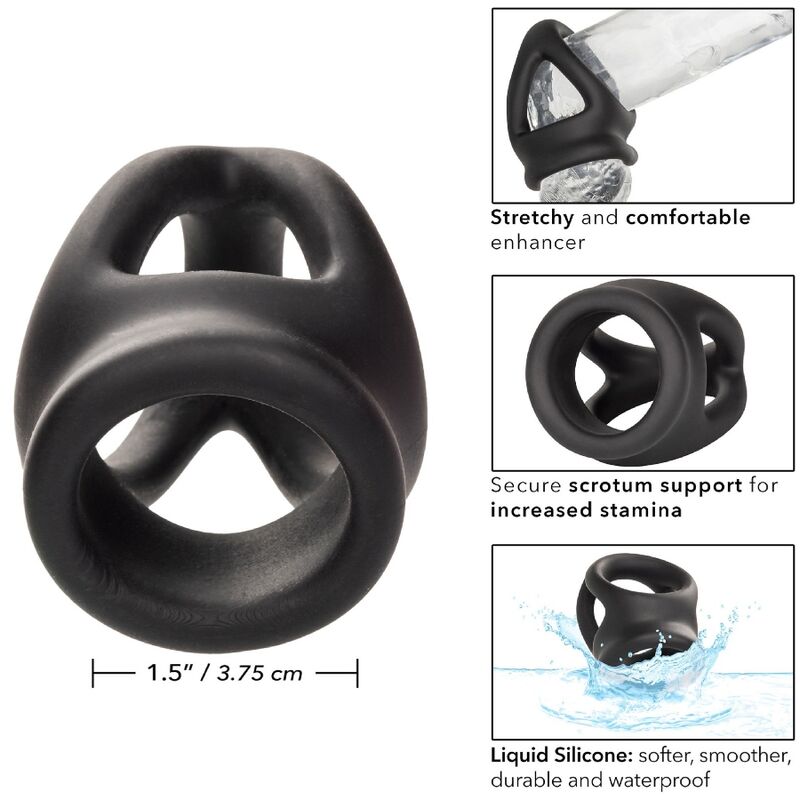 CALEXOTICS - ALPHA BAGUE DUAL CAGE NOIR – Image 2
