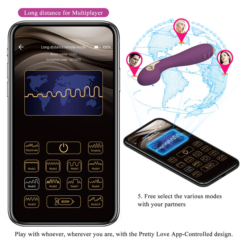 PRETTY LOVE - HECTOR ELECTROSHOCK VIBRATEUR PAR APP CONTROL VIOLET – Image 12