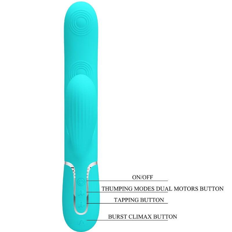 PRETTY LOVE - PERLITA MULTIFUNCTION 3 IN 1 G-SPOT VIBRATOR AQUA GREEN - Image 10
