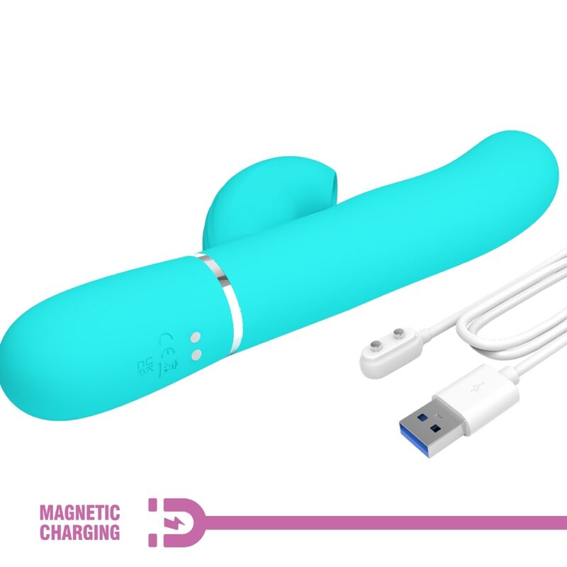 PRETTY LOVE - PERLITA MULTIFUNCTION 3 IN 1 G-SPOT VIBRATOR AQUA GREEN - Image 8