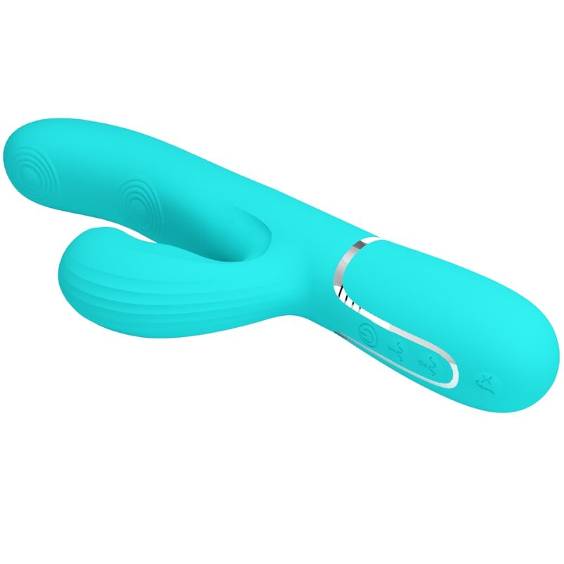 PRETTY LOVE - PERLITA MULTIFUNCTION 3 IN 1 G-SPOT VIBRATOR AQUA GREEN - Image 7