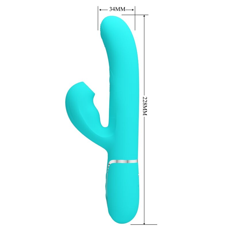 PRETTY LOVE - PERLITA MULTIFUNCTION 3 IN 1 G-SPOT VIBRATOR AQUA GREEN - Image 2