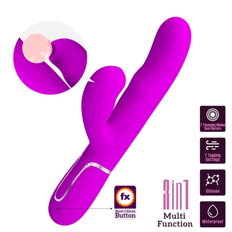 PRETTY LOVE - PERLITA MULTIFUNCTION 3 IN 1 G-SPOT VIBRATOR VIOLET - Image 6
