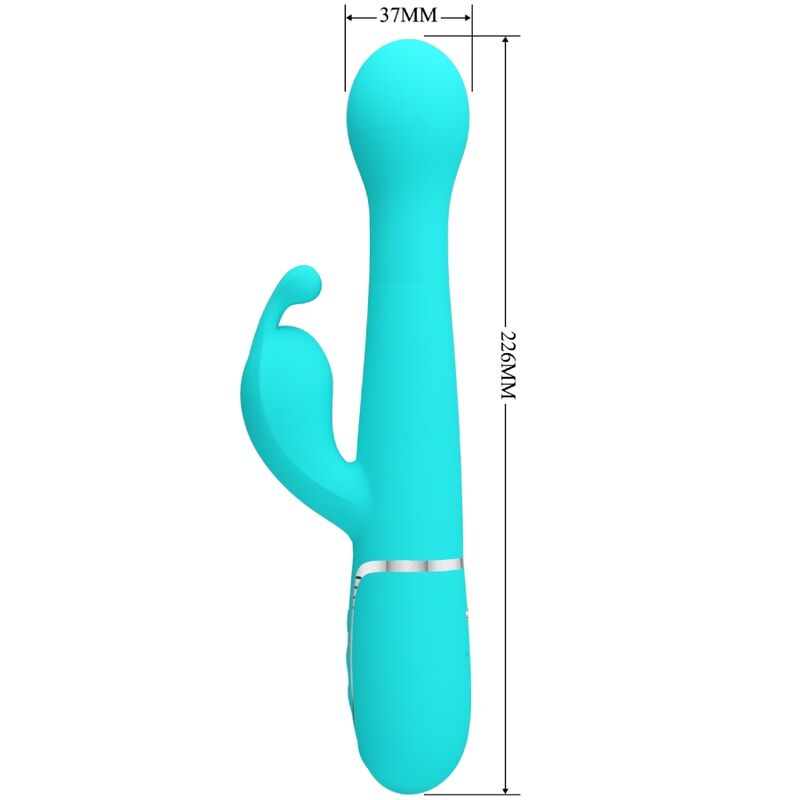 PRETTY LOVE - VIBRATEUR DEJON RABBIT 3 EN 1 MULTIFONCTION VERT AQUA – Image 11