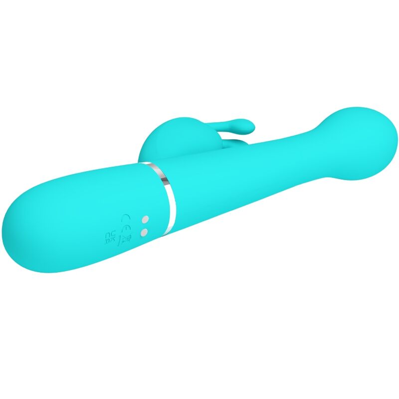 PRETTY LOVE - VIBRATEUR DEJON RABBIT 3 EN 1 MULTIFONCTION VERT AQUA – Image 2