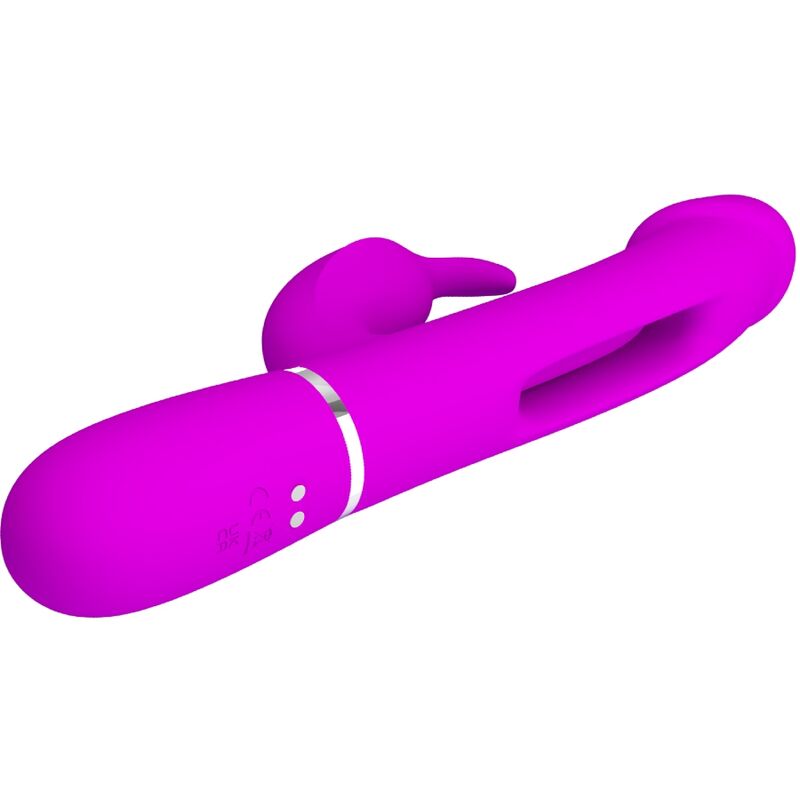 PRETTY LOVE - KAMPAS VIBRADOR RABBIT 3 EN 1 MULTIFUNCIÓN CON LENGUA FUCSIA - Imagen 10