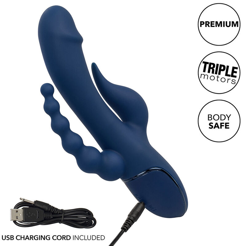 CALEXOTICS - VIBRATEUR TRIPLE ORGASME BLEU – Image 8