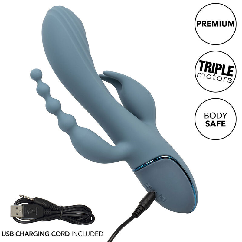 CALEXOTICS - VIBRATEUR TRIPLE ECSTASY GRIS – Image 4