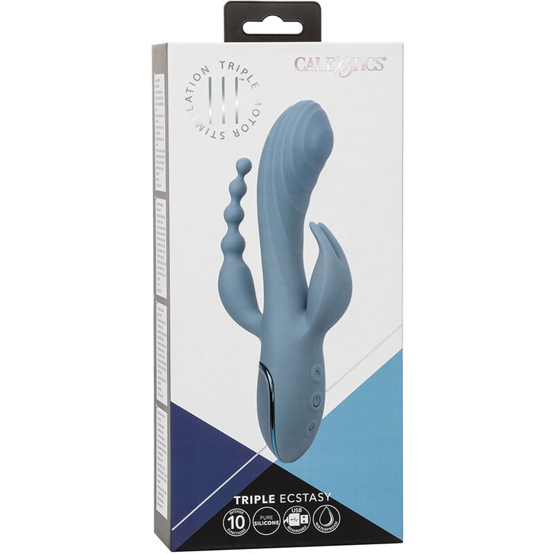CALEXOTICS - VIBRATEUR TRIPLE ECSTASY GRIS – Image 2