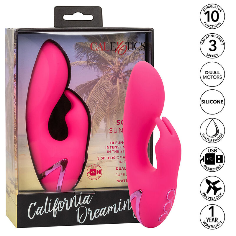 CALEXOTICS - DONC. VIBRATEUR CAL SUNSHINE RABBIT FUCHSIA PAR CALIFORNIA DREAMING – Image 2