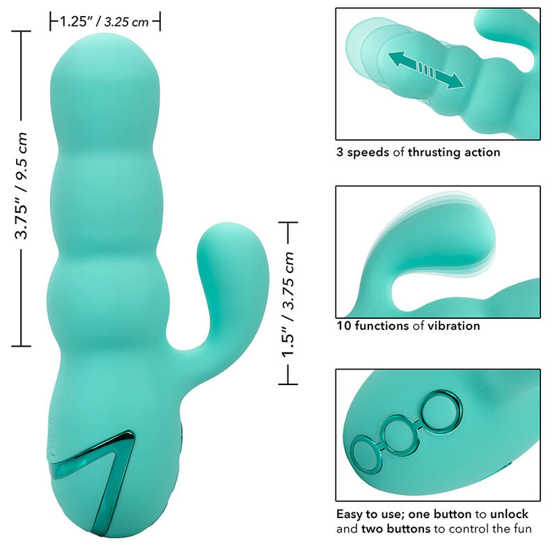 CALEXOTICS - VIBRATEUR DEL MAR DIVA RABBIR AQUA GREEN PAR CALIFORNIA DREAMING – Image 12