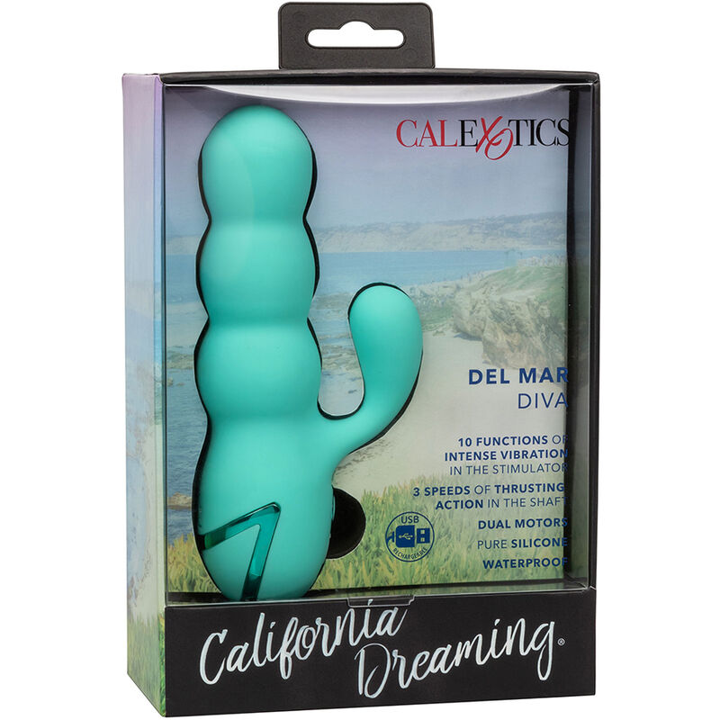 CALEXOTICS - VIBRATEUR DEL MAR DIVA RABBIR AQUA GREEN PAR CALIFORNIA DREAMING – Image 7