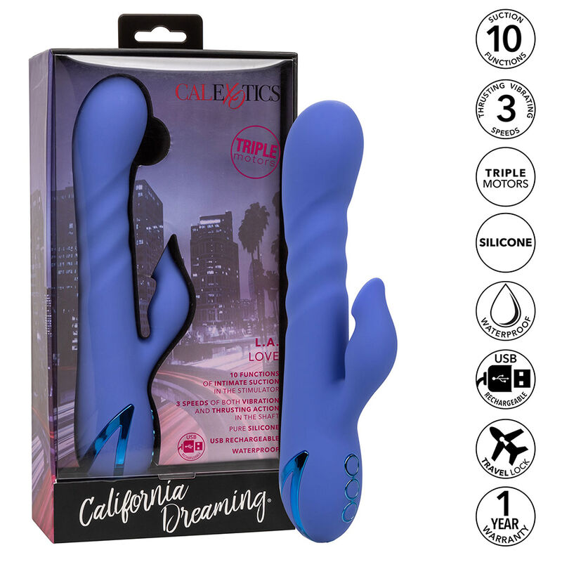 CALEXOTICS - LA LOVE VIBRATEUR & SUCCION BLEU PAR CALIFORNIA DREAMING – Image 13