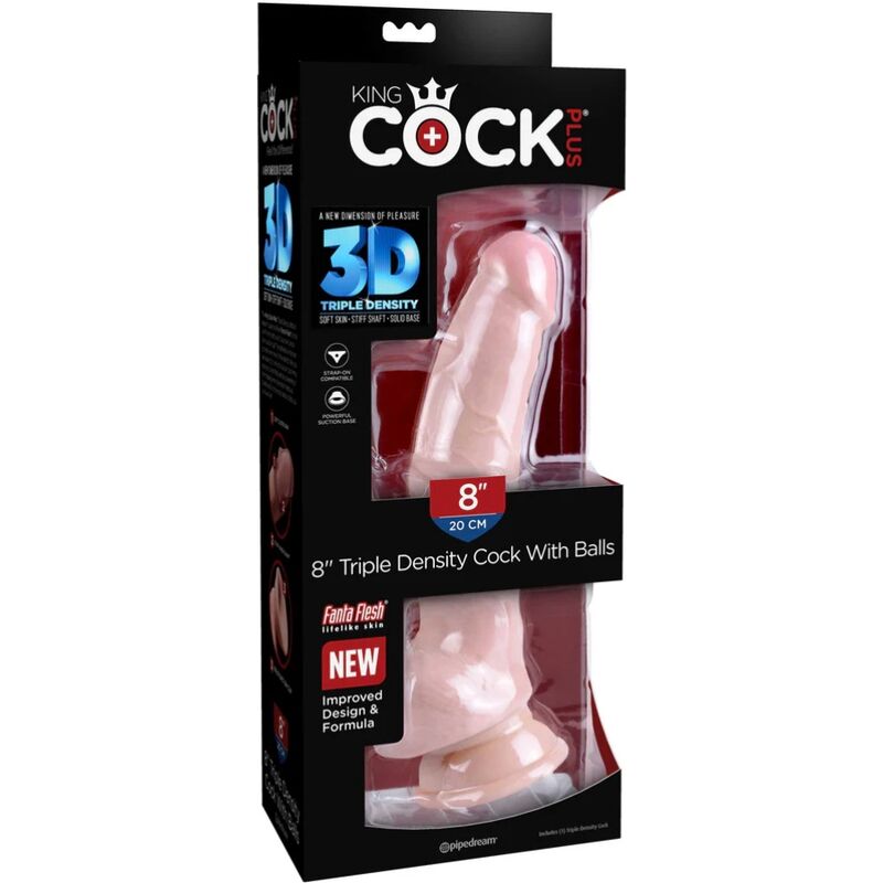 KING COCK - DILDO TRIPLE DENSIDAD 18.4 CM - Imagen 2