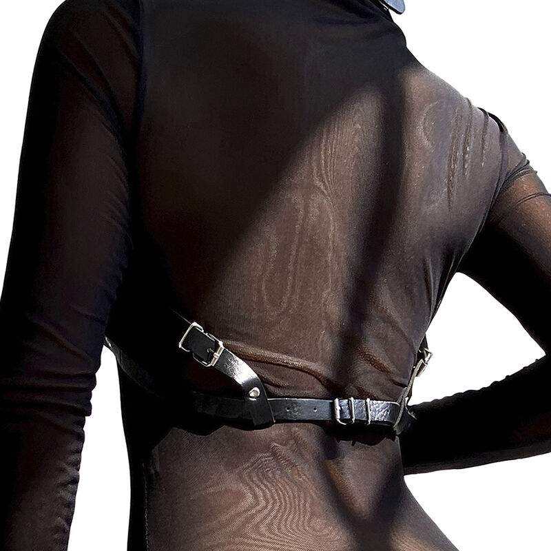 SUBBLIME - ARNÉS DE PECHO CUERO NEGRO TALLA ÚNICA - Imagen 6