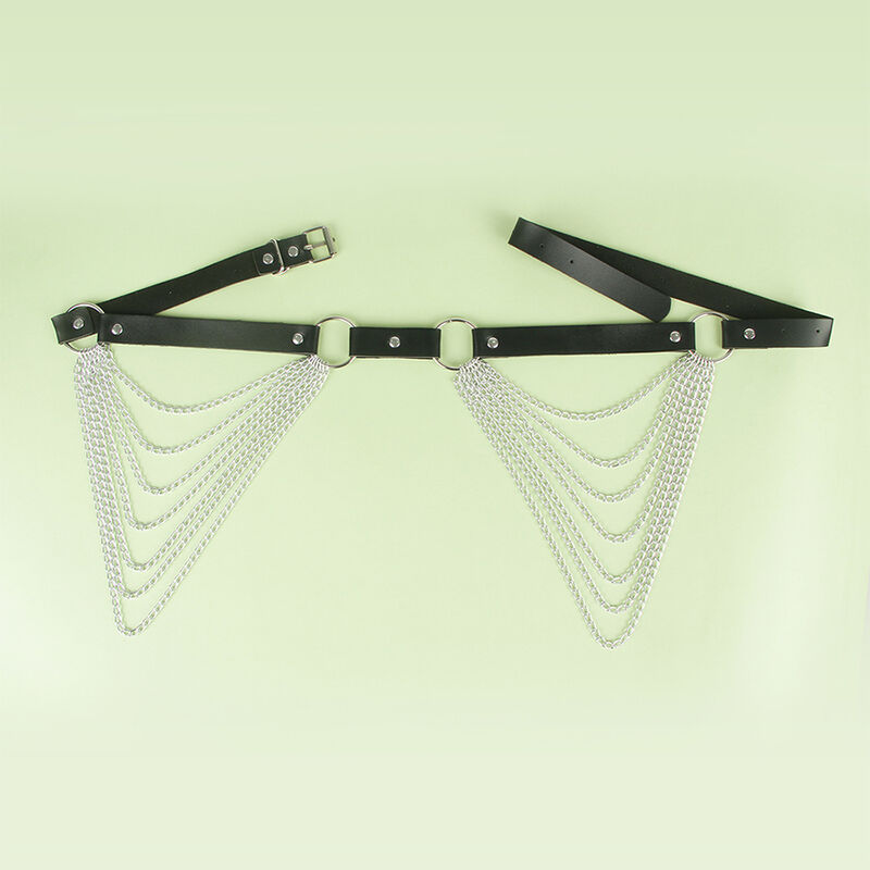 SUBBLIME - CINTURÓN DE CADENAS CUERO NEGRO TALLA ÚNICA - Imagen 7