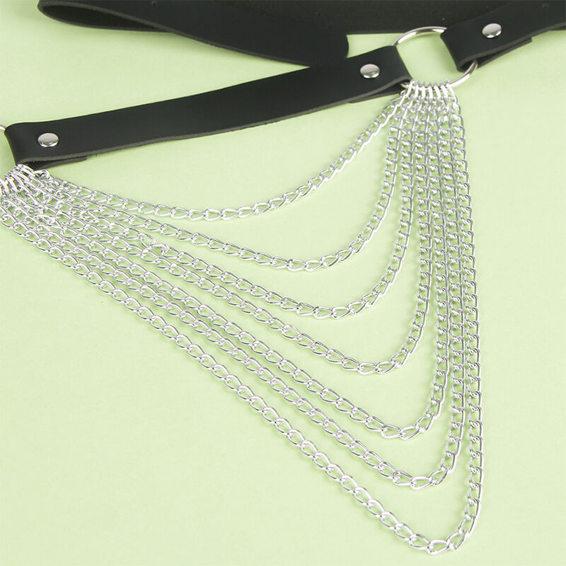 SUBBLIME - CINTURÓN DE CADENAS CUERO NEGRO TALLA ÚNICA - Imagen 4