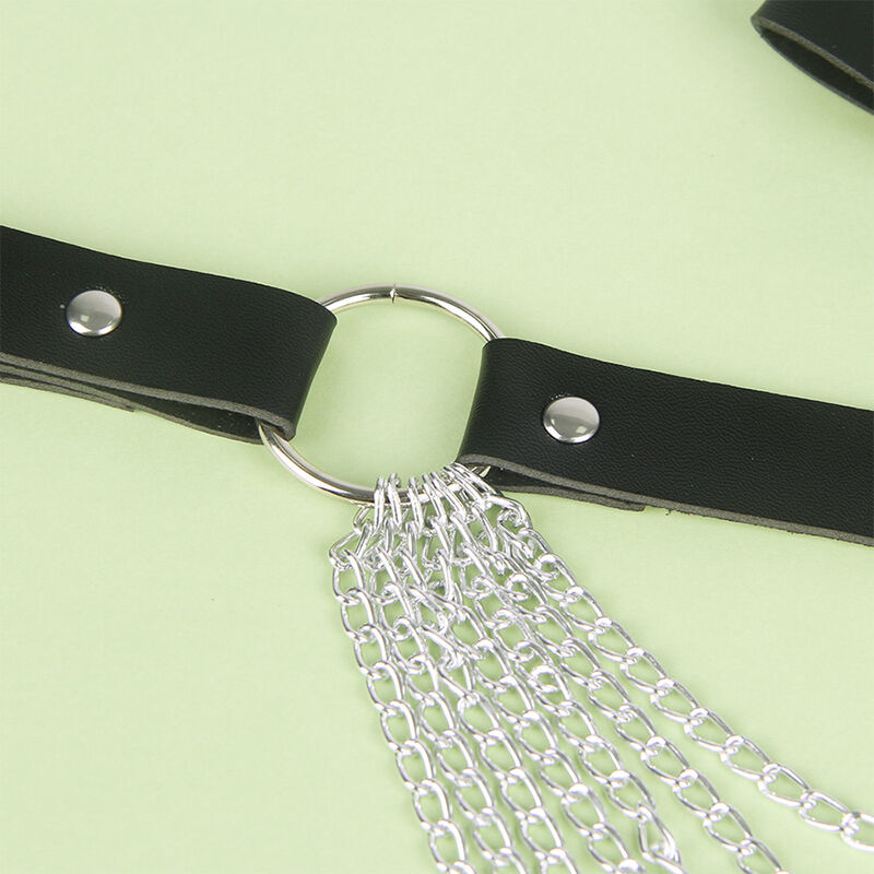 SUBBLIME - CINTURÓN DE CADENAS CUERO NEGRO TALLA ÚNICA - Imagen 2