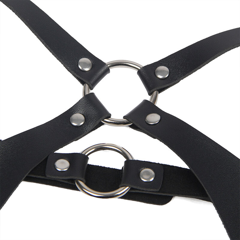 SUBBLIME - ARNÉS CUERPO ENTERO CON HEBILLAS CUERO NEGRO TALLA ÚNICA - Imagen 10