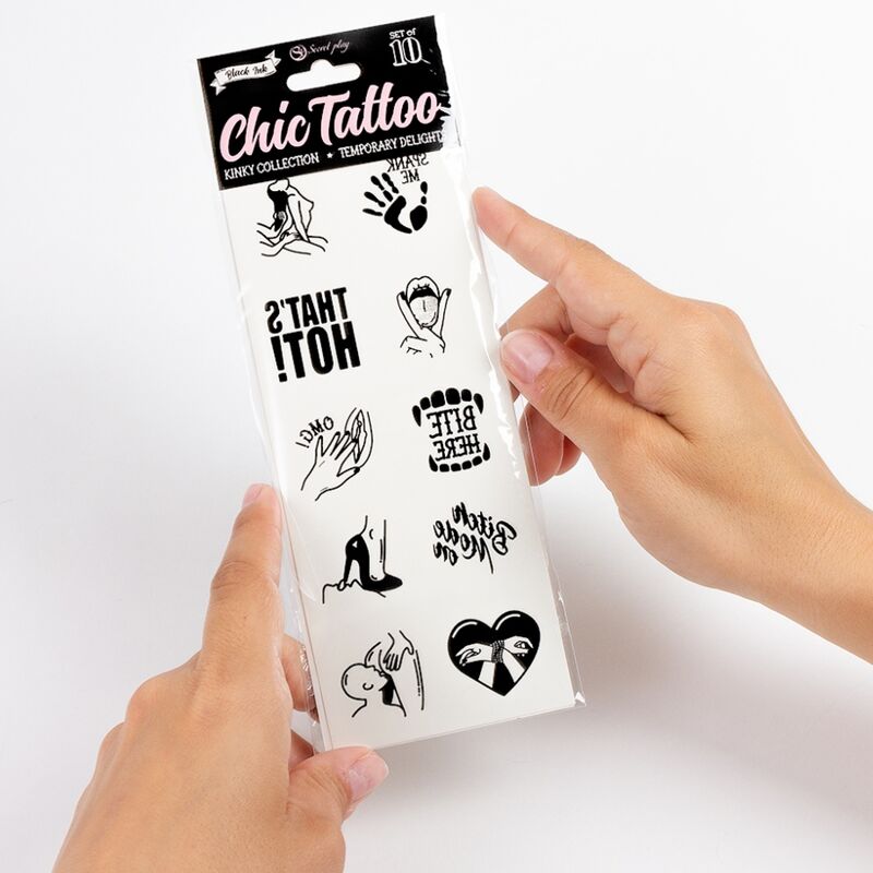 SECRET PLAY - SET MIT 10 TEMPORREN TATTOOS DER KINKY COLLECTION – Bild 4