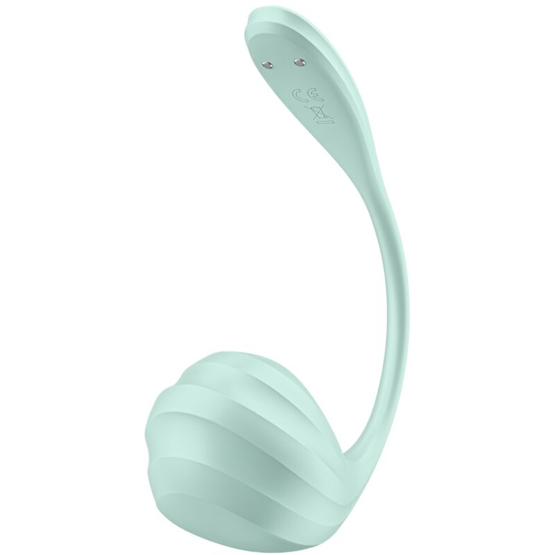 SATISFYER - APPLICATION GRATUITE STIMULATEUR DE POINT G PÉTALE LISSE VERT D'EAU – Image 3