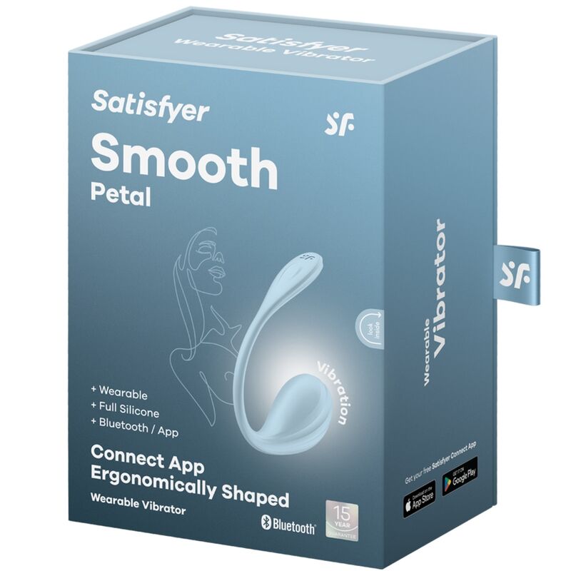 SATISFYER - APPLICATION GRATUITE STIMULATEUR DE POINT G PÉTALE LISSE BLEU CIEL – Image 4