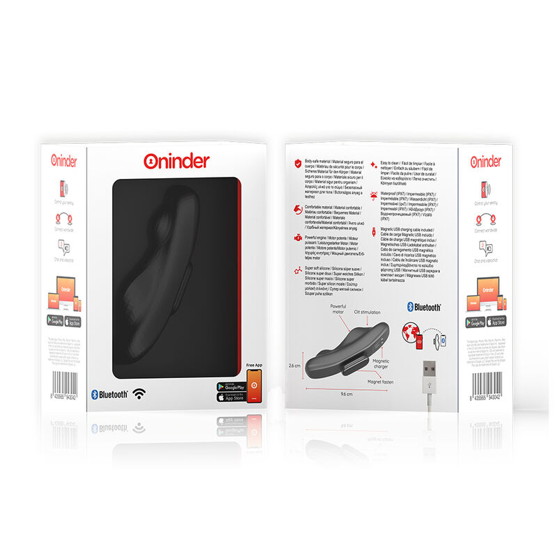 ONINDER - VIBRATEUR RECHARGEABLE MANILA PANTY 9 VITESSES 9,6 CM X 2,6 CM - APPLICATION GRATUITE – Image 4