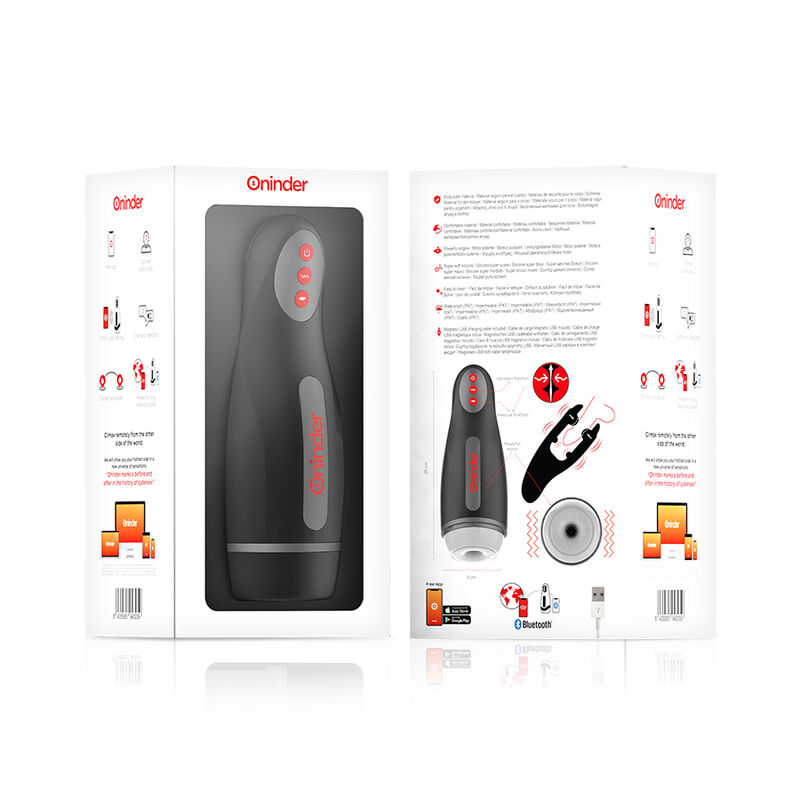 ONINDER - SEOUL MASTURBADOR MASCULINO DE COMPRESIÓN Y VIBRACIÓN - APP GRATUITA - Imagen 6