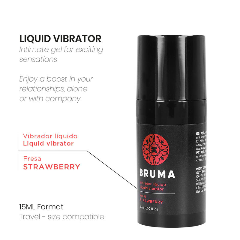 BRUMA - VIBRATORE LIQUIDO ULTRA SCORREVOLE FRAGOLA 15 ML - immagine 5