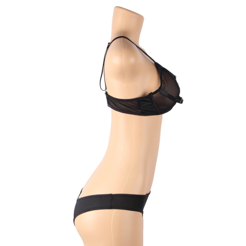 SUBBLIME - ENSEMBLE DEUX PIÈCES DE SOUTIEN-GORGE TRANSPARENT ET BANDES S/M – Image 5