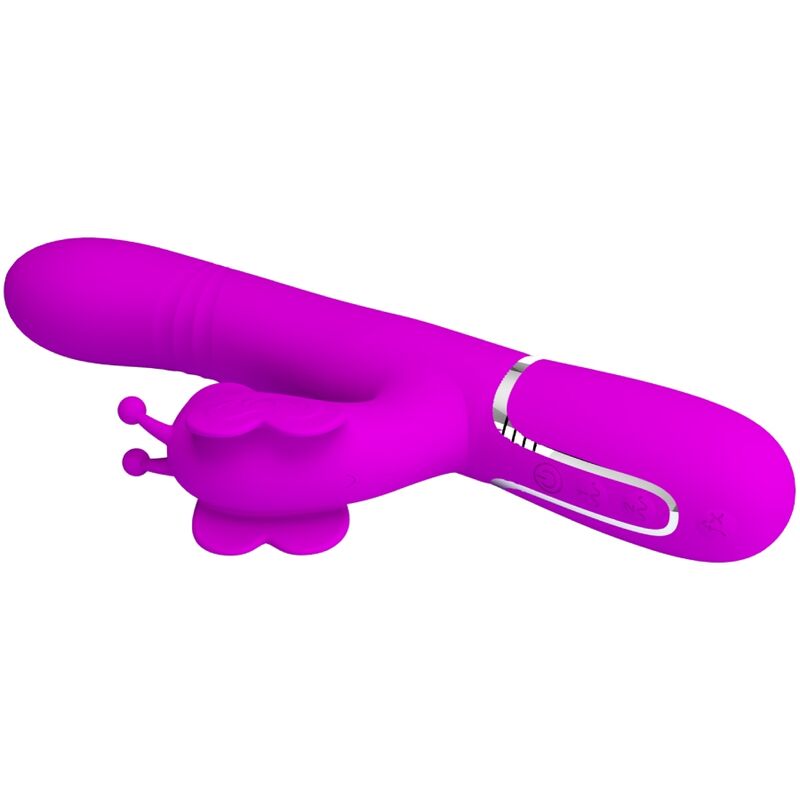 PRETTY LOVE - VIBRATEUR MULTIFONCTION LAPIN 4 EN 1 PAPILLON FUCHSIA – Image 10