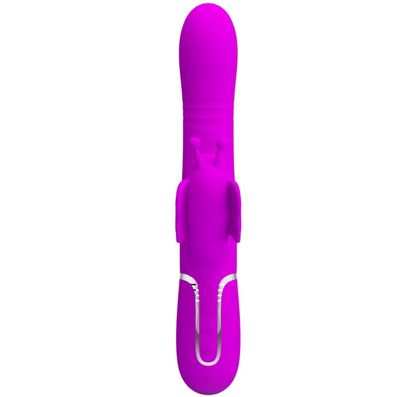 PRETTY LOVE - VIBRATEUR MULTIFONCTION LAPIN 4 EN 1 PAPILLON FUCHSIA – Image 7