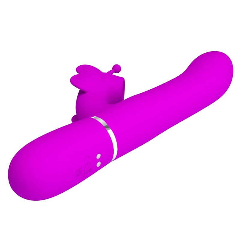 PRETTY LOVE - VIBRATEUR MULTIFONCTION LAPIN 4 EN 1 PAPILLON FUCHSIA – Image 5