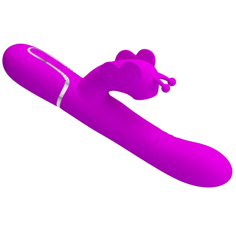 PRETTY LOVE - VIBRATEUR MULTIFONCTION LAPIN 4 EN 1 PAPILLON FUCHSIA – Image 4