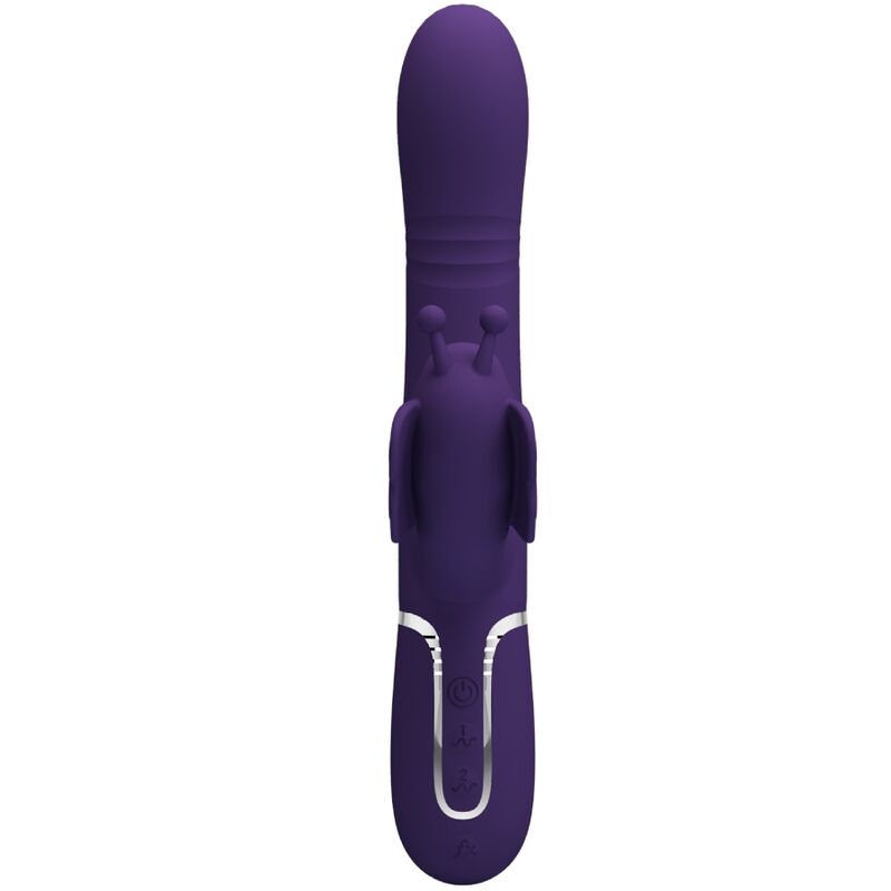 PRETTY LOVE - VIBRATEUR MULTIFONCTION LAPIN 4 EN 1 PAPILLON VIOLET – Image 7