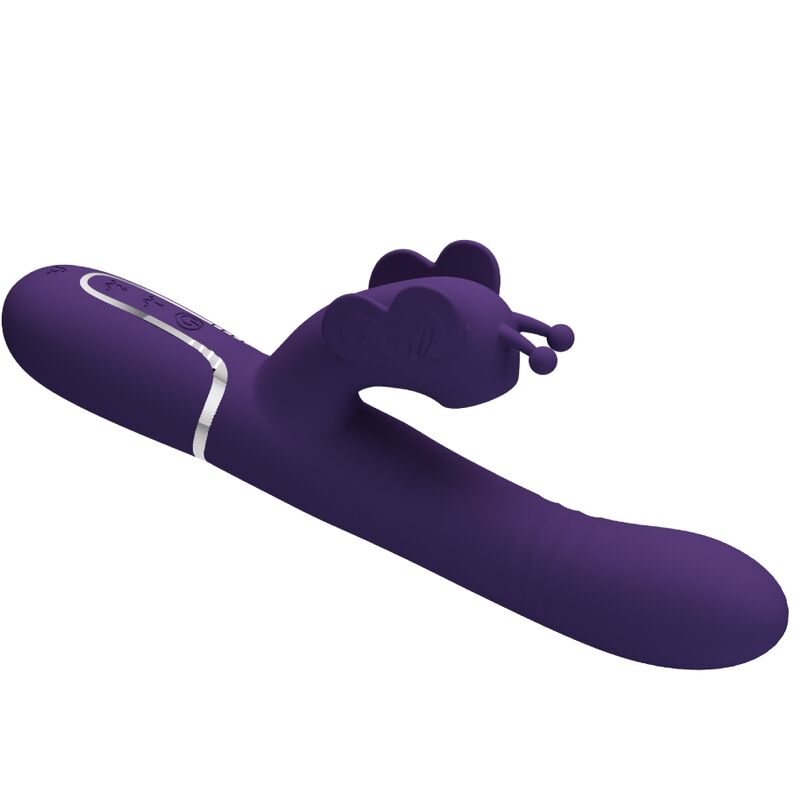 PRETTY LOVE - VIBRATEUR MULTIFONCTION LAPIN 4 EN 1 PAPILLON VIOLET – Image 6