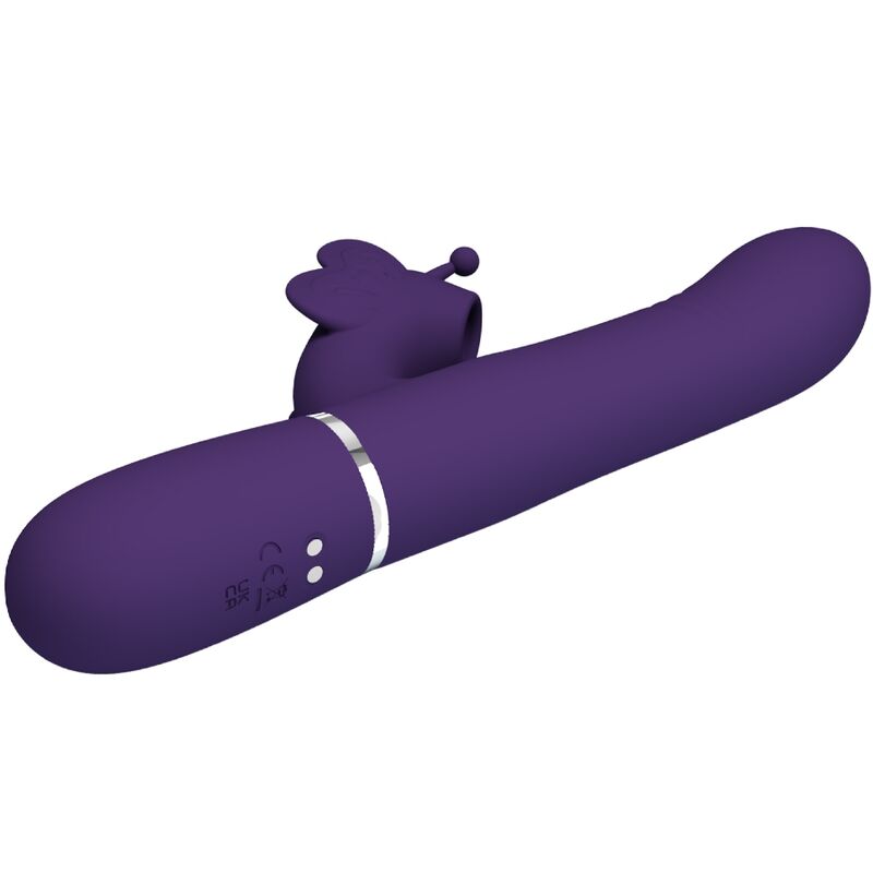 PRETTY LOVE - VIBRATEUR MULTIFONCTION LAPIN 4 EN 1 PAPILLON VIOLET – Image 3