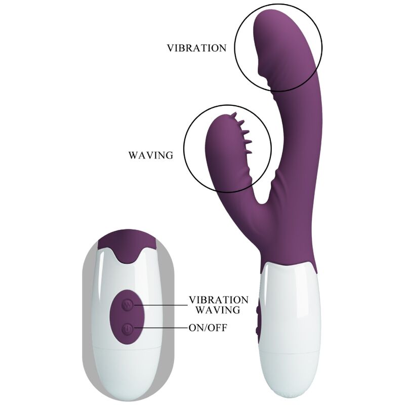 PRETTY LOVE - ANDRE VIBRATEUR RABBIT & STIMULATEUR DE POINT G VIOLET – Image 10