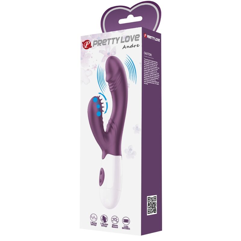 PRETTY LOVE - ANDRE VIBRATEUR RABBIT & STIMULATEUR DE POINT G VIOLET – Image 9