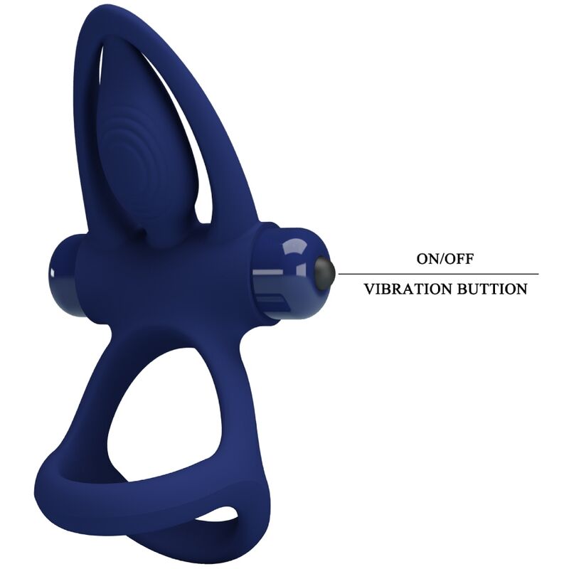 PRETTY LOVE - MAT DOUBLE ANNEAU AVEC VIBRATION & STIMULATEUR BLEU – Image 10