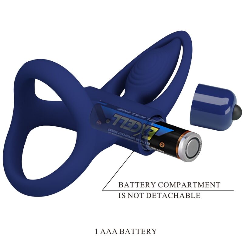 PRETTY LOVE - MAT DOUBLE ANNEAU AVEC VIBRATION & STIMULATEUR BLEU – Image 7