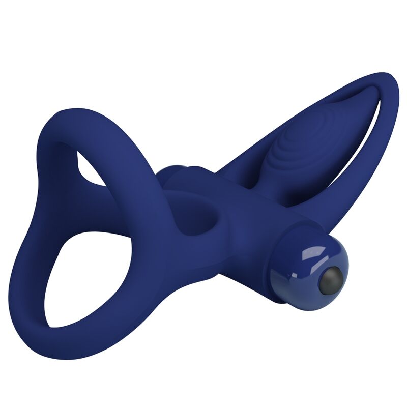 PRETTY LOVE - MAT DOUBLE ANNEAU AVEC VIBRATION & STIMULATEUR BLEU – Image 6
